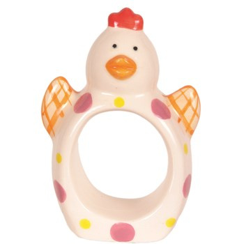 JUMI Serwetnik - kurka w kropki z ceramiki