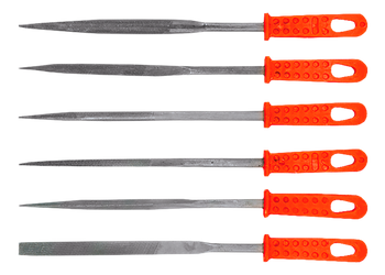 Pilniki iglaki do metalu, zestaw 6 szt