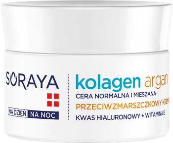 SORAYA Kolagen Argan Przeciwzmarszczkowy krem nawilżający na dzień i na noc 50ml
