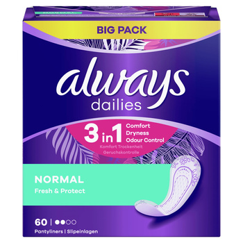 Always Dailies Normal Fresh & Protect Wkładki higieniczne , 60 sztuk