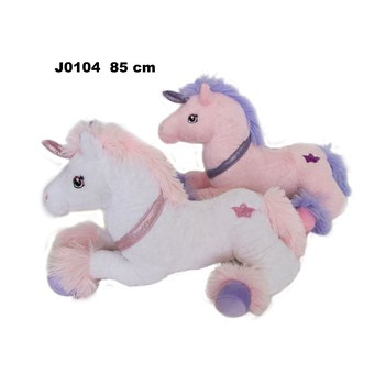 Zabawka Maskotka Jednorożec 2 kolory 85 cm z głosem J0104