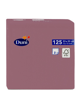 Duni Serwetki 2 warstwowe 33x33 Śliwkowy 125 szt