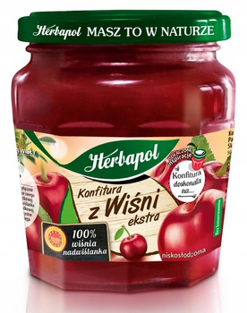 Herbapol Konfitura extra z wiśni o obniżonej zawartości cukru 240 g