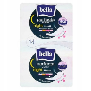 Bella Perfecta Ultra Night Silky Drai Podpaski higieniczne 14 sztuk