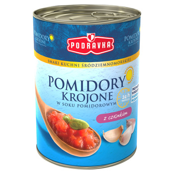 Pomidory krojone z czosnkiem Podravka 400g