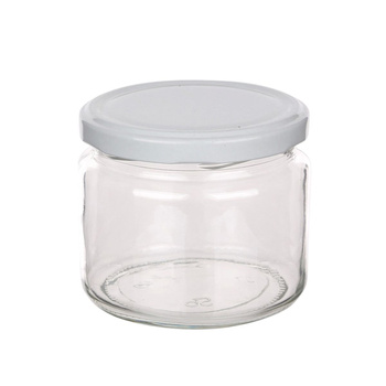 Słoik 330 ml z zakrętką białą fi 82 (6 zaczepowa) komplet 6 sztuk