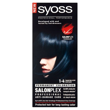 Syoss Permanent Coloration Farba do włosów trwale koloryzująca 1-4 Granatowa Czerń