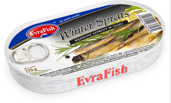 EVRAFISH winter sprats wędzone szproty w oleju 170g