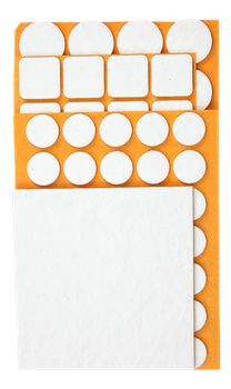 Podkładki filcowe samoprzylepne, białe, 106 szt