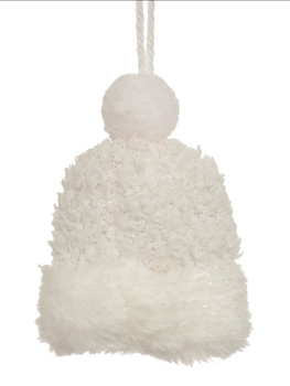 Jumi Czapeczka z materiału dekorowana futerkiem do powieszenia