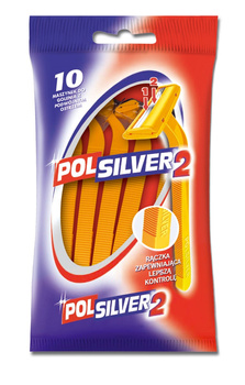 Polsilver 2 Maszynki do golenia z podwójnym ostrzem 10 sztuk