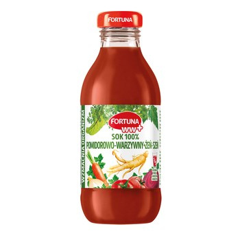 Fortuna WW+ Sok 100% pomidorowo-warzywny + żeń-szeń 300 ml