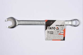 Klucz płasko-oczkowy z polerowanągłówką 13 mm