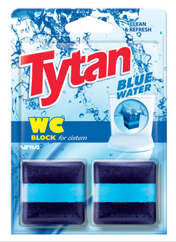Kostka do spłuczki barwiąca wodę Tytan Blue Water 2x50g