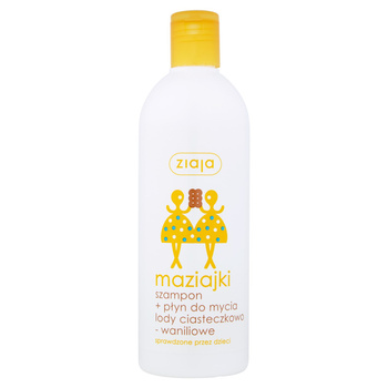 Ziaja Maziajki Szampon + płyn do mycia lody ciasteczkowo-waniliowe 400 ml