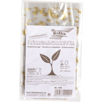 Torebka prezentowa celofanowa FOLIA  95x160mm  10szt.