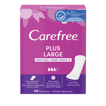 Carefree Plus Large Wkładki higieniczne świeży zapach 46 sztuk