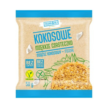 Frank & Oli Kokosowe miękkie ciasteczko miąższ kokosowy + migdał 50 g