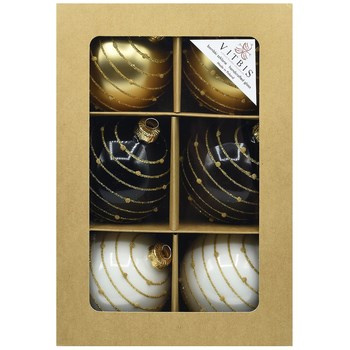 Vitbis Bombka szklana Glamour 80mm 6szt. mix.