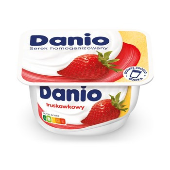 Danio Serek homogenizowany truskawkowy 130 g