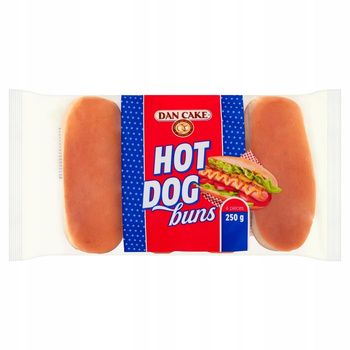 Dan Cake Bułki pszenne do hot dogów 250 g (4 x 62,5 g)