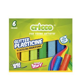 Plastelina brokatowa CRICCO 6-kolorów