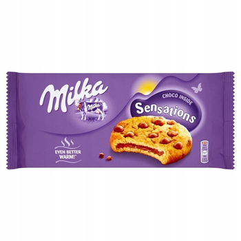 Milka Sensations Ciastka z kawałkami czekolady mlecznej z mleka alpejskiego 156 g