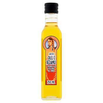 Grecki olej z sezamu z pierwszego tłoczenia na zimno 250 ml