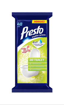 Presto Ściereczki nawilżane do toalet 48 sztuk