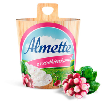 Almette Puszysty serek twarogowy z rzodkiewkami 150 g