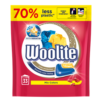 Woolite Kapsułki do prania do kolorów z keratyną 660 g (33 prania)