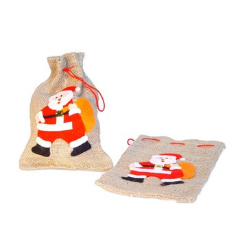 Jutowy worek na prezenty