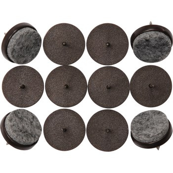 Podkładki plastikowo-filcowe na gwoździu 24mm 12szt.