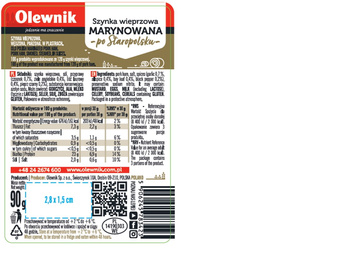 Szynka wieprzowa marynowana po staropolsku 90g Olewnik