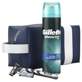 Gillette Zestaw podarunkowy z maszynką do golenia Mach3 + ostrze + żel do golenia