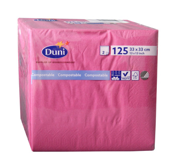 Duni Serwetki 2 warstwowe 33x33 cm Fuksja 125 szt