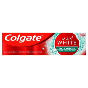 Colgate Max White Clay & Minerals wybielająca pasta do zebów z glinką i minarałami 75ml