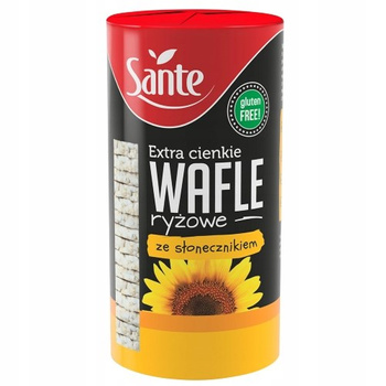Sante Extra cienkie wafle ryżowe ze słonecznikiem 110 g