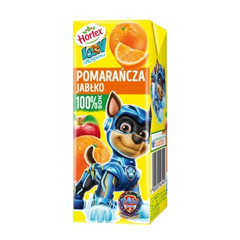 Hortex Leon i Przyjaciele pomarańcza-jabłko sok 100% kartonik 200ml ze słomką