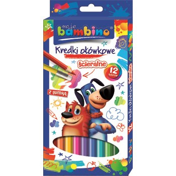 Kredki szkolne ścieralne 12 kol.  MOJE BAMBINO 4