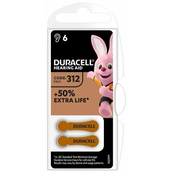 Baterie Duracell do aparatów słuchowych HA312 6 szt.