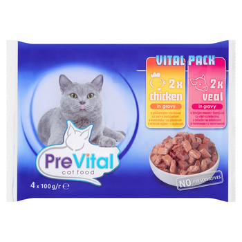 PreVital Vital Pack Karma dla kotów w sosie 4 x 100 g