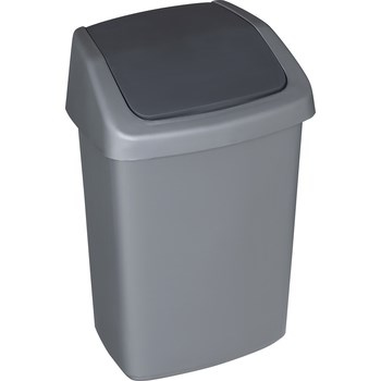 Kosz na śmieci Swing Top Ciemnoszary/ srebrny 10L Curver