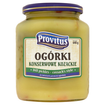 Provitus Ogórki konserwowe kozackie 640 g