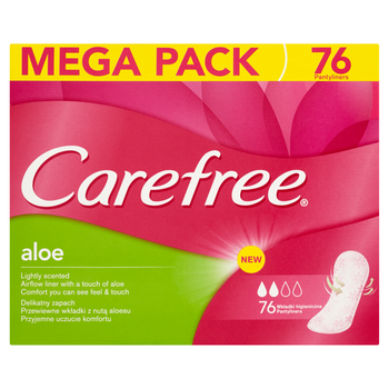 Carefree Cotton Feel Norma Wkładki higieniczne zapach aloesowy 76 szt