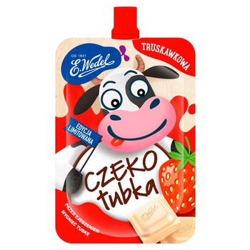 E Wedel Czekotubka Krem truskawkowy 45g