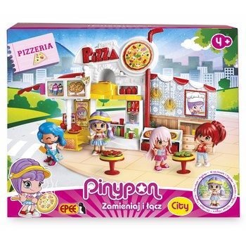 Epee PinyPon City Pizzeria - Zestaw Pizzeria z laleczką 8 cm i akcesoriami