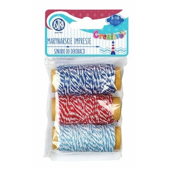 Marynarskie impresje - sznurki do dekoracji 3 sztuki x 10 metrów