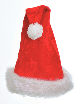 JUMI Czapka z pomponem i płatkami śniegu 44 cm czerwony/biały