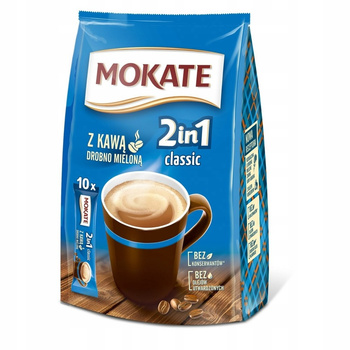Mokate 2in1 Classic Rozpuszczalny napój kawowy w proszku 140 g (10 x 14 g)
